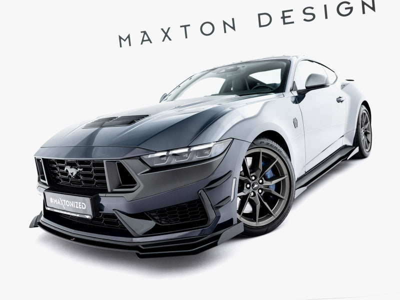 Maxton Design Street PRO Front Splitter + Flaps Ford Mustang Dark Horse Mk7