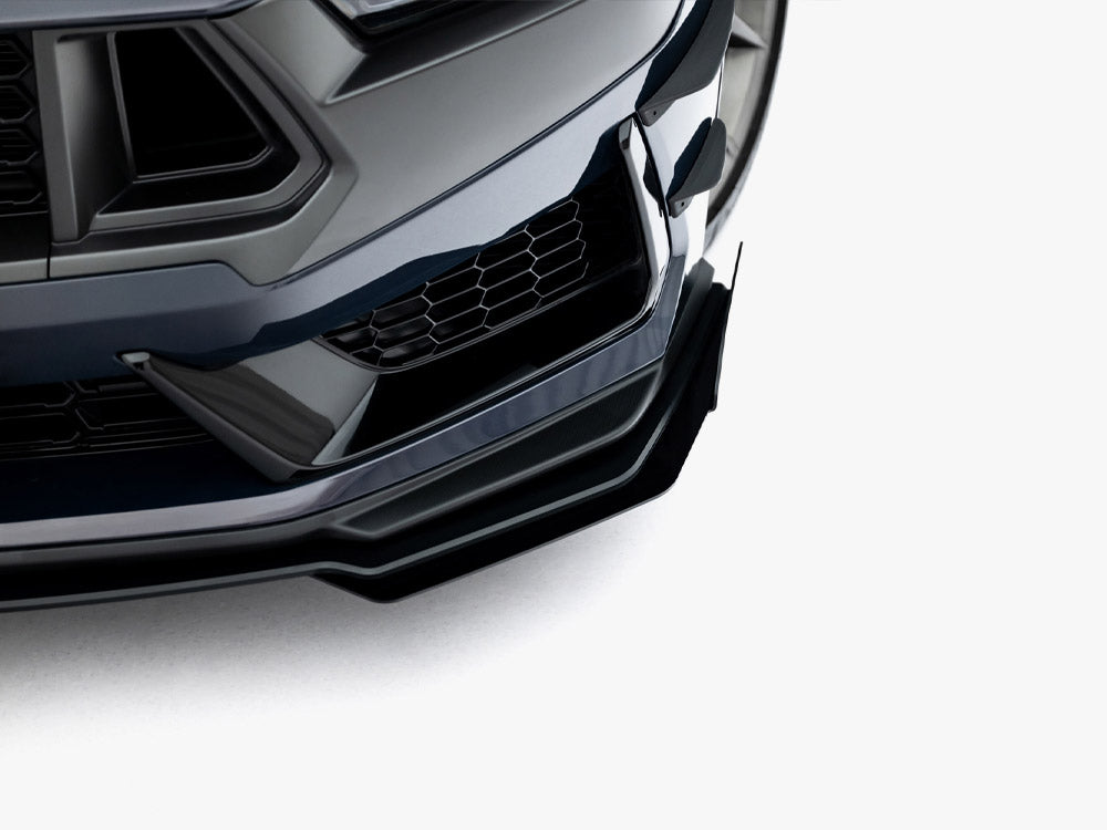 Maxton Design Street PRO Front Splitter + Flaps Ford Mustang Dark Horse Mk7