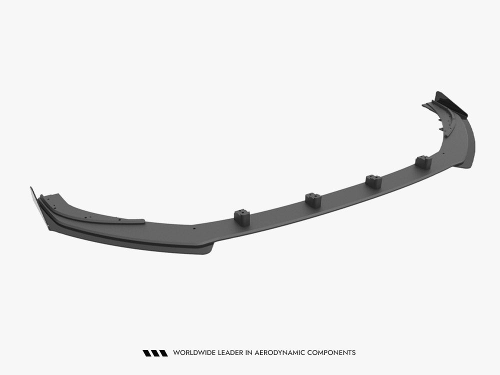 Maxton Design Street PRO Front Splitter V.1 + Flaps Audi S3 / A3 S-Line Sportback 8V Facelift