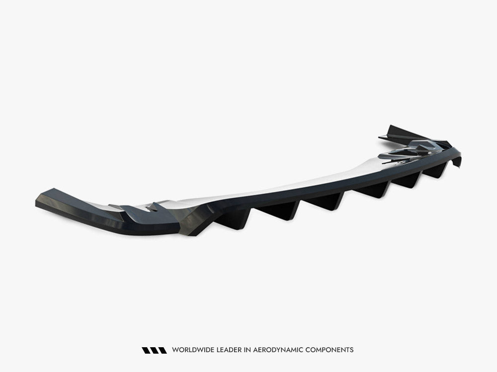Maxton Design Rear Splitter (Vertical Bars) Porsche Taycan Turbo S Mk1