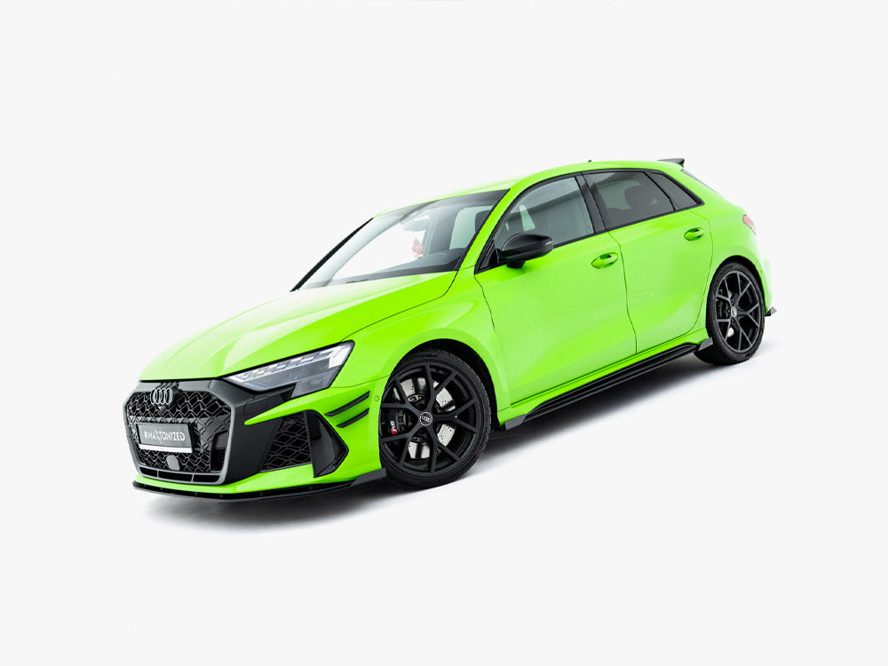 Maxton Design Street PRO Side Skirt Diffusers + Flaps Audi RS3 Sportback 8Y Facelift