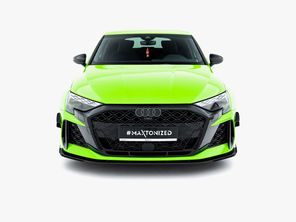 Maxton Design Street PRO Front Splitter + Flaps Audi RS3 Sportback 8Y Facelift