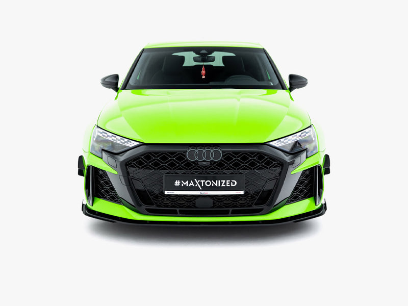 Maxton Design Street PRO Front Splitter + Flaps Audi RS3 Sportback 8Y Facelift