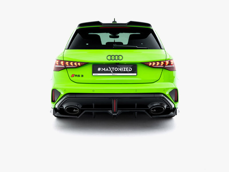 Maxton Design Rear Splitter (Vertical Bars) V.1 Audi RS3 Sportback 8Y Facelift