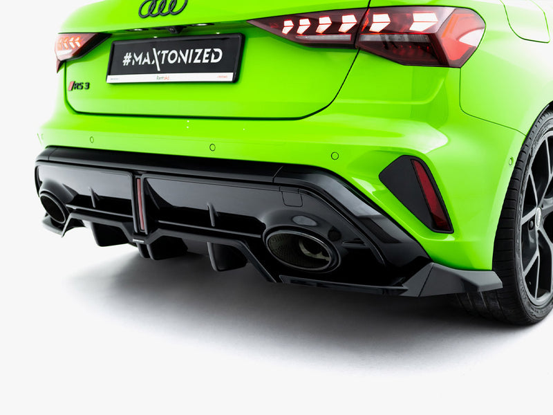 Maxton Design Rear Splitter (Vertical Bars) V.1 Audi RS3 Sportback 8Y Facelift