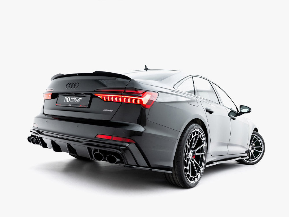 Maxton Design Rear Valance + Exhaust Ends Imitation Audi A6 S-Line / S6 C8 / C8 Facelift