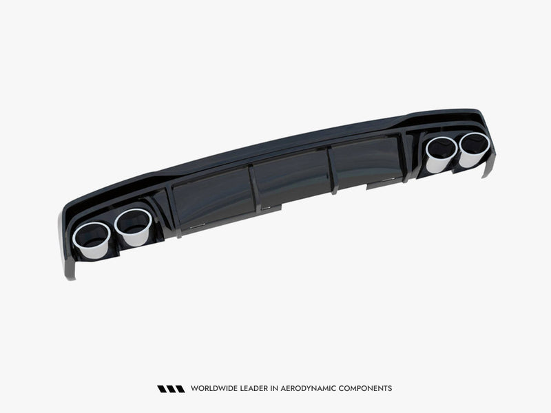 Maxton Design Rear Valance + Exhaust Ends Imitation Audi A6 S-Line / S6 C8 / C8 Facelift