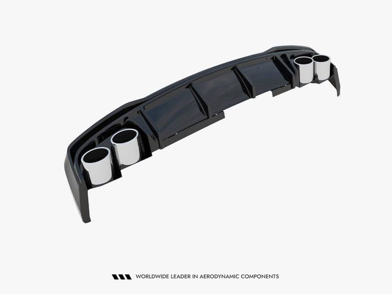 Maxton Design Rear Valance + Exhaust Ends Imitation Audi A6 S-Line / S6 C8 / C8 Facelift