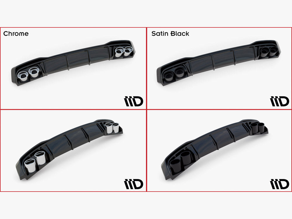 Maxton Design Rear Valance + Exhaust Ends Imitation Audi A6 Sedan / Avant C8 / C8 Facelift