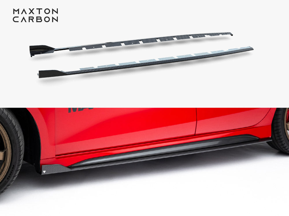 Maxton Design Prepreg Carbon Fiber Side Skirts V.1 Audi RS3 Sedan 8Y Facelift