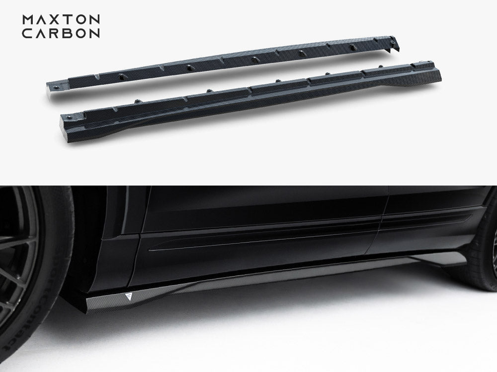 Maxton Design Prepreg Carbon Fiber Side Skirts Audi SQ8 / Q8 S-Line Mk1 Facelift