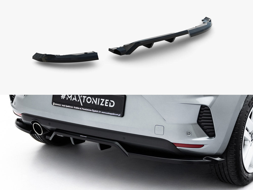 Maxton Design Rear Splitter (Vertical Bars) Renault Clio Mk5 Facelift