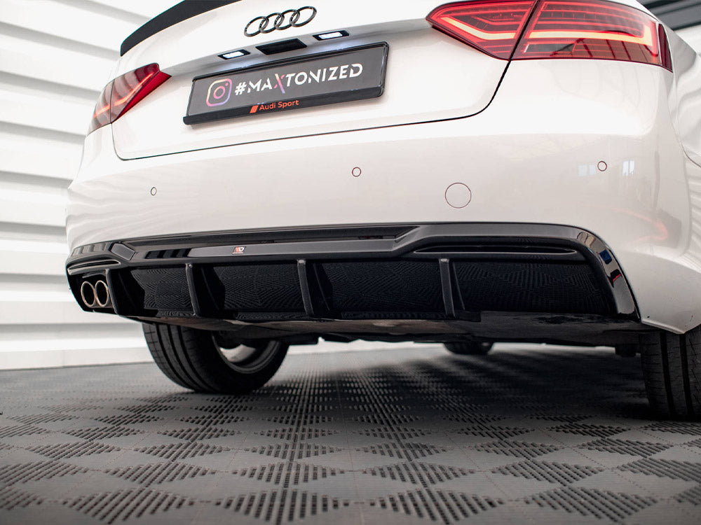 Maxton Design Rear Valance Audi A5 Sportback 8T Facelift (Version with dual exhausts on one side)