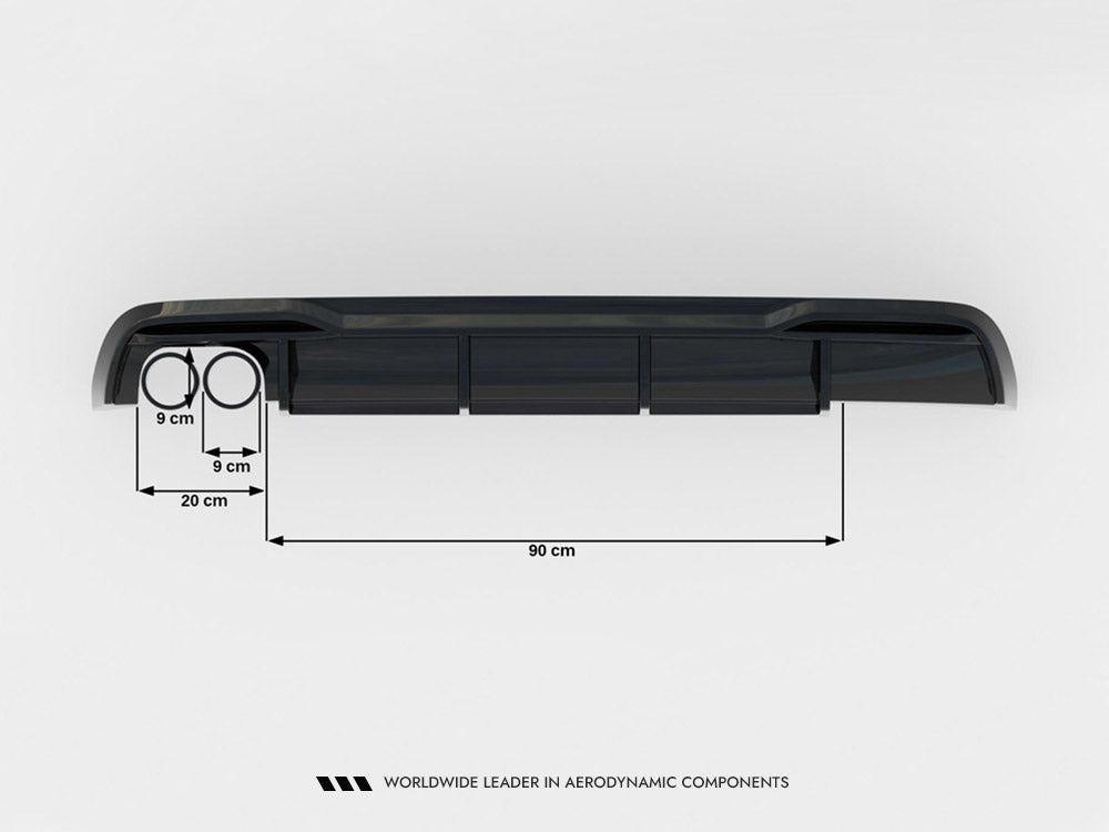 Maxton Design Rear Valance Audi A5 Sportback 8T Facelift (Version with dual exhausts on one side)