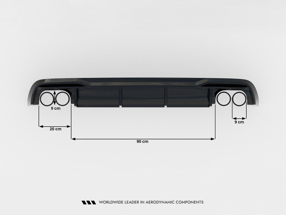 Maxton Design Rear Valance Audi A5 Sportback 8T Facelift (Version with dual exhausts on both sides)