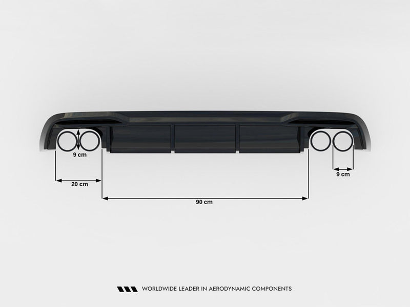 Maxton Design Rear Valance Audi A5 Sportback 8T Facelift (Version with dual exhausts on both sides)