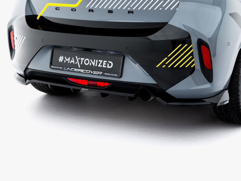 Maxton Design Rear Splitter (Vertical Bars) Opel Corsa F Facelift (Mk6 Facelift)
