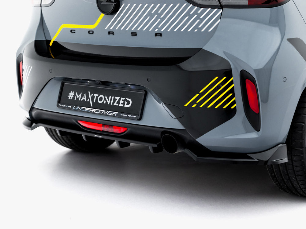 Maxton Design Rear Splitter (Vertical Bars) Opel Corsa F Facelift (Mk6 Facelift)