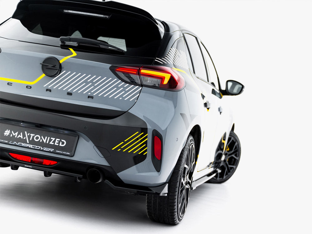 Maxton Design Rear Splitter (Vertical Bars) Opel Corsa F Facelift (Mk6 Facelift)