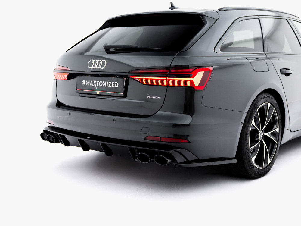 Maxton Design Rear Valance + Exhaust Ends Imitation Audi A6 Sedan / Avant C8 / C8 Facelift