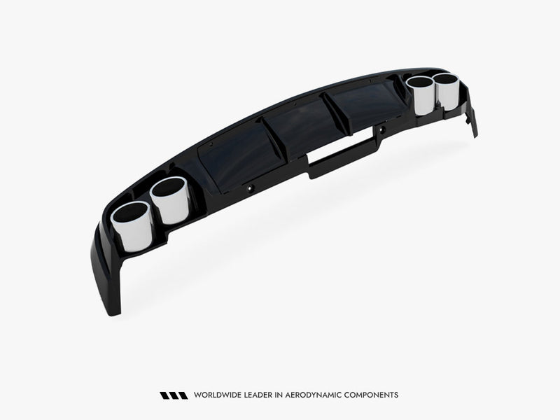 Maxton Design Rear Valance + Exhaust Ends Imitation Audi A6 Sedan / Avant C8 / C8 Facelift
