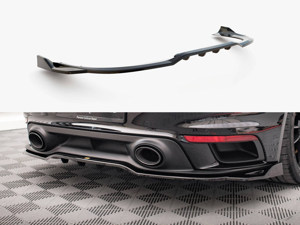 Maxton Design Rear Splitter (Vertical Bars) Porsche 911 Turbo S 992