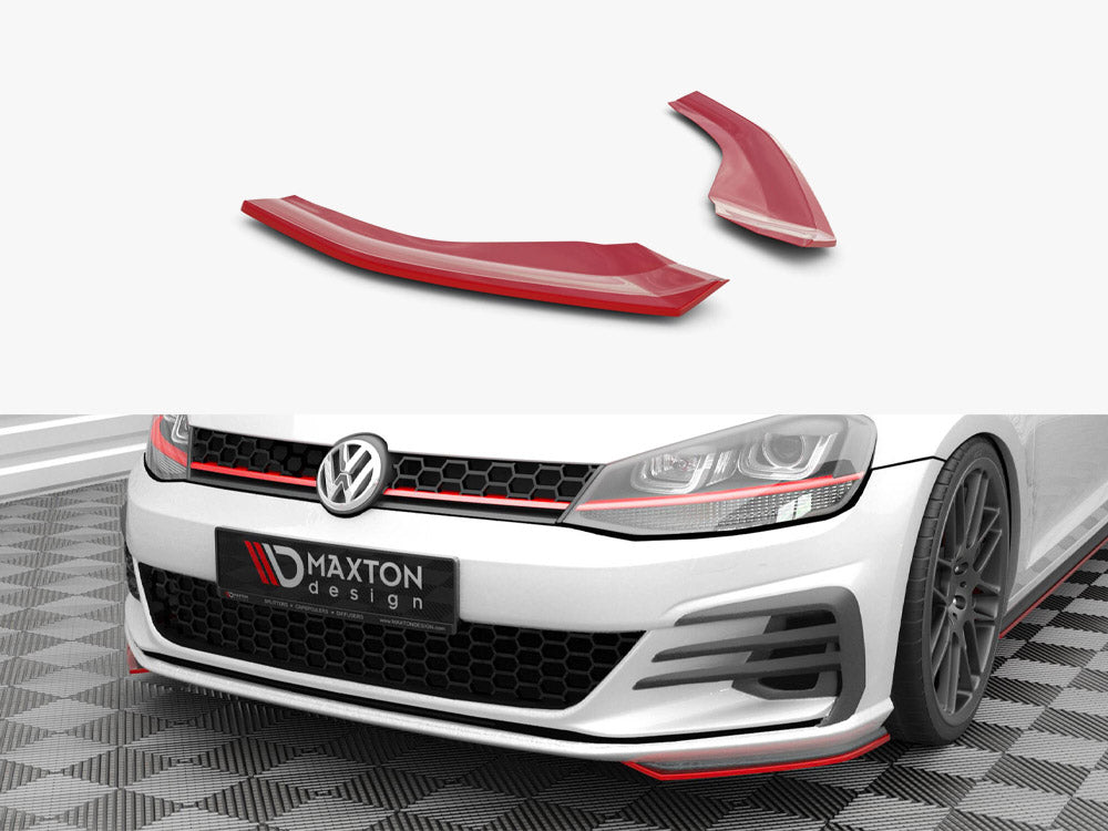 Maxton Design Front Side Splitters Volkswagen Golf GTI / GTD Mk7 Facelift