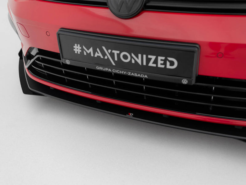 Maxton Design Street PRO Front Splitter + Flaps Volkswagen Golf R / R-Line Mk7 Facelift