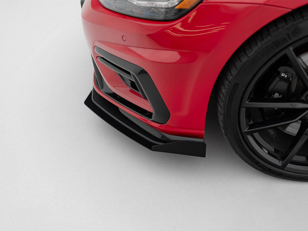 Maxton Design Street PRO Front Splitter + Flaps Volkswagen Golf R / R-Line Mk7 Facelift