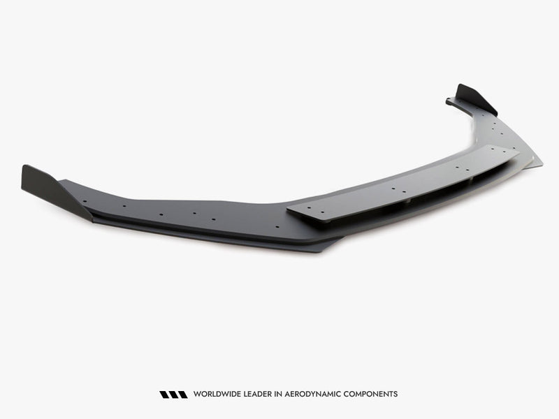 Maxton Design Street PRO Front Splitter + Flaps Volkswagen Golf R / R-Line Mk7 Facelift