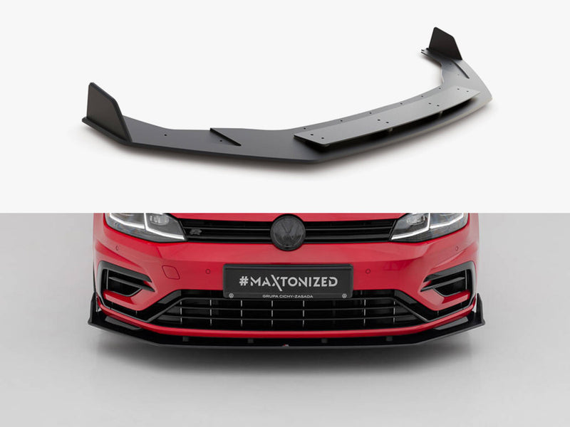 Maxton Design Street PRO Front Splitter V.2 Volkswagen Golf R / R-Line Mk7 Facelift