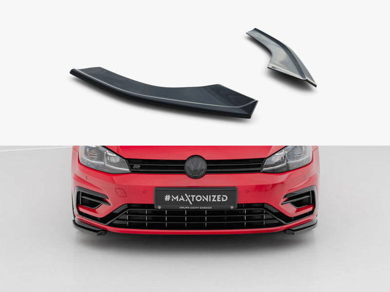 Maxton Design Front Side Splitters Volkswagen Golf R / R-Line Mk7 Facelift