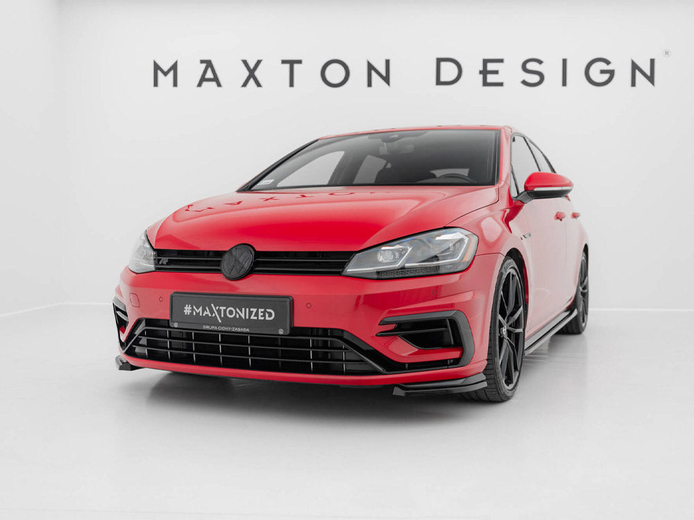 Maxton Design Front Side Splitters Volkswagen Golf R / R-Line Mk7 Facelift