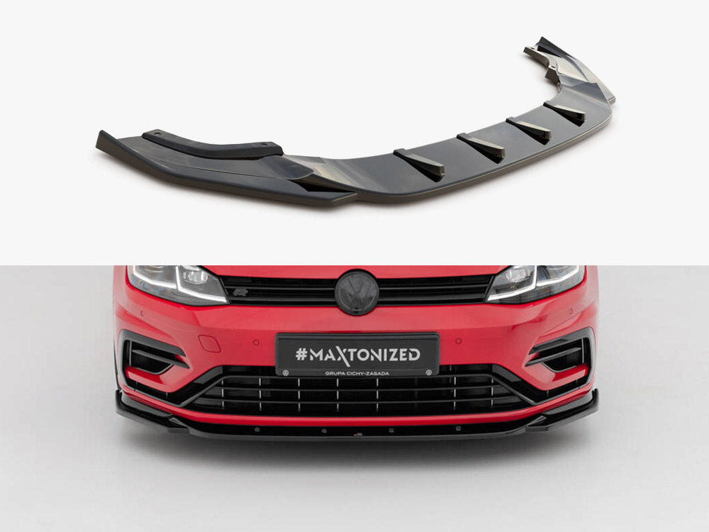Maxton Design Front Splitter V.9 Volkswagen Golf R / R-Line Mk7 Facelift