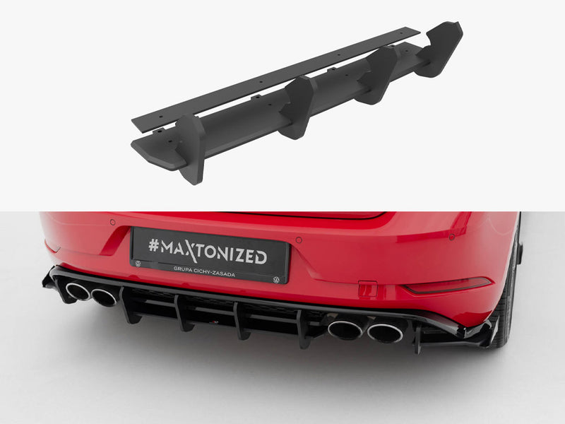 Maxton Design Street PRO Rear Diffuser Volkswagen Golf R Mk7 Facelift
