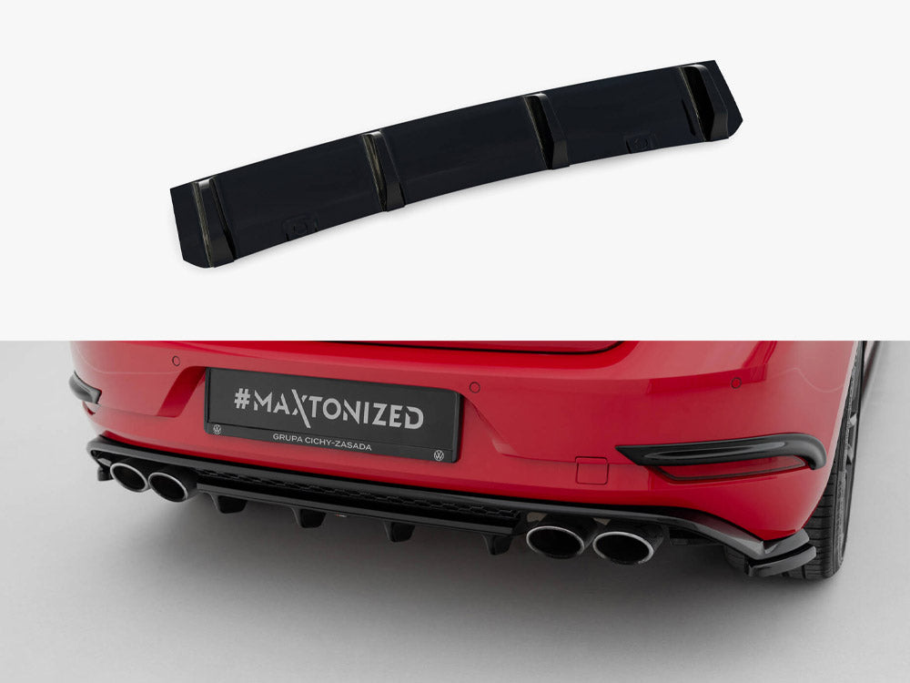 Maxton Design Rear Splitter Volkswagen Golf R / R-Line Hatchback Mk7 Facelift