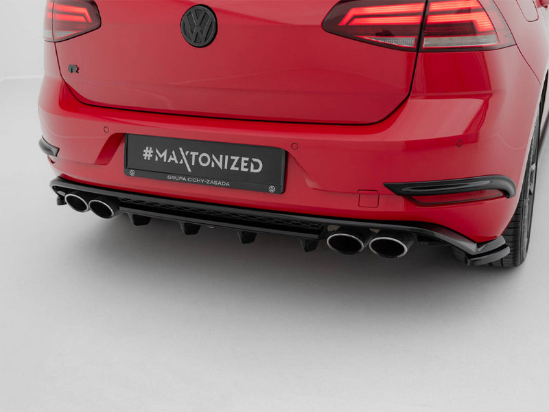 Maxton Design Rear Splitter Volkswagen Golf R / R-Line Hatchback Mk7 Facelift