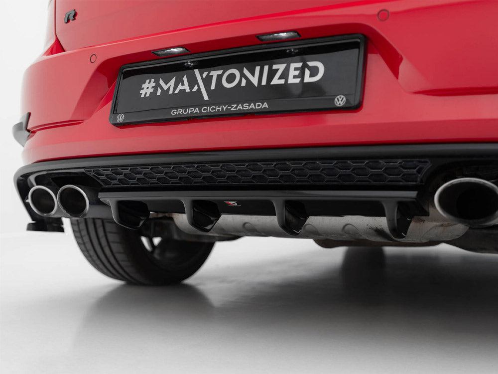 Maxton Design Rear Splitter Volkswagen Golf R / R-Line Hatchback Mk7 Facelift