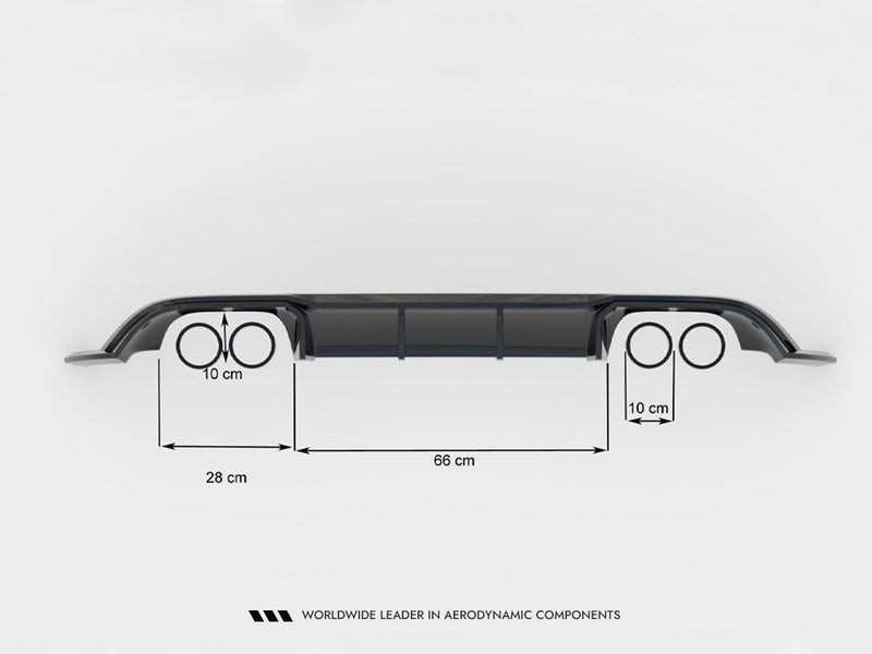 Maxton Design Rear Valance V.3 Volkswagen Golf R Mk7 Facelift