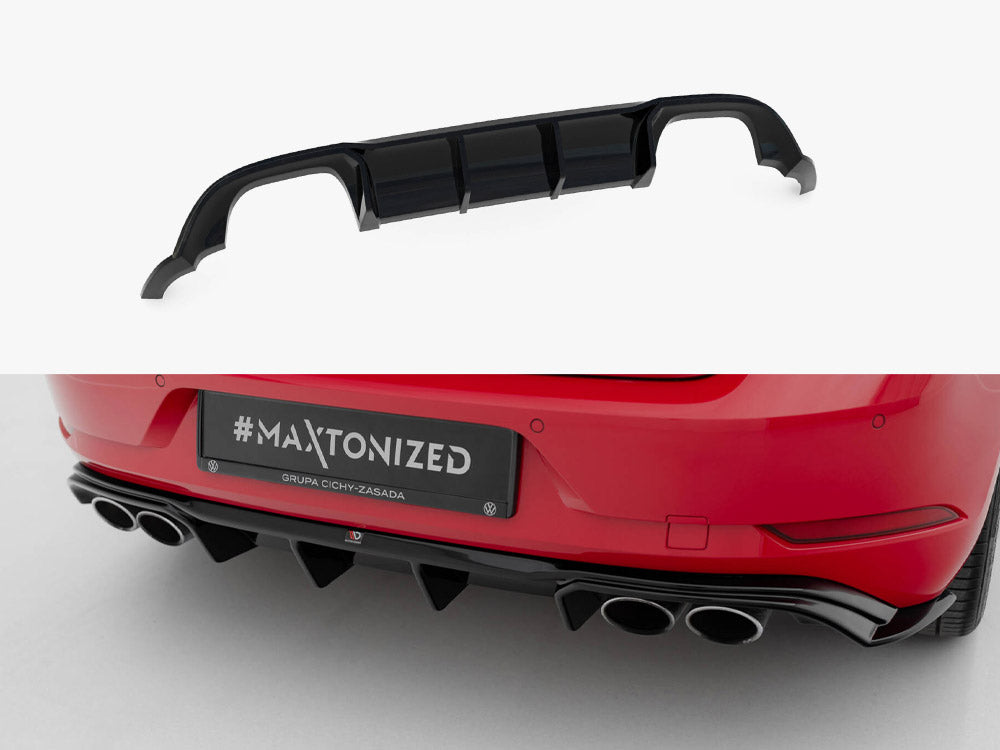 Maxton Design Rear Valance V.3 Volkswagen Golf R Mk7 Facelift