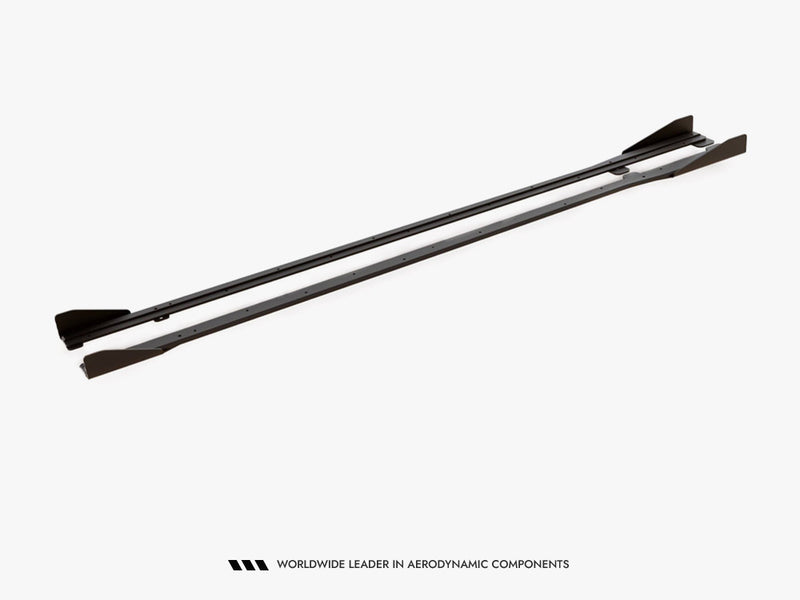 Maxton Design Street PRO Side Skirts Diffusers + Flaps Volkswagen Golf R / R-Line Mk7 Facelift