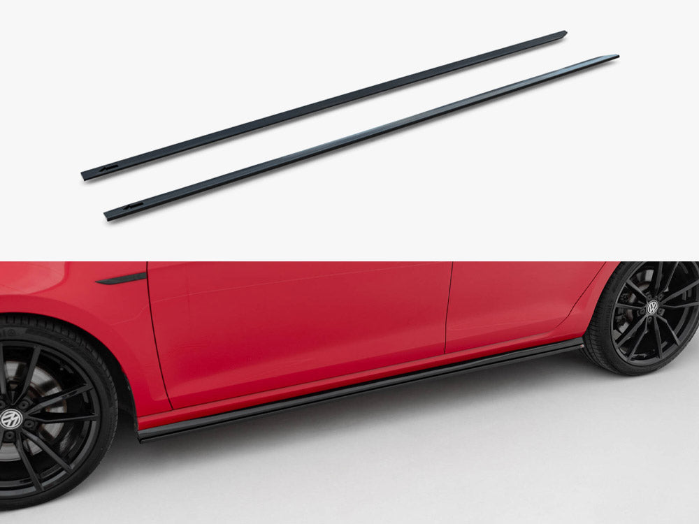 Maxton Design Side Skirts Diffusers V.2 Volkswagen Golf R / R-Line Mk7 Facelift