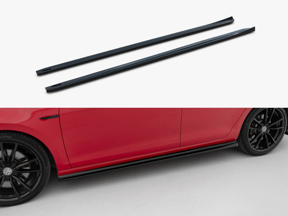 Maxton Design Side Skirts Diffusers V.4 Volkswagen Golf R / R-Line Mk7 Facelift