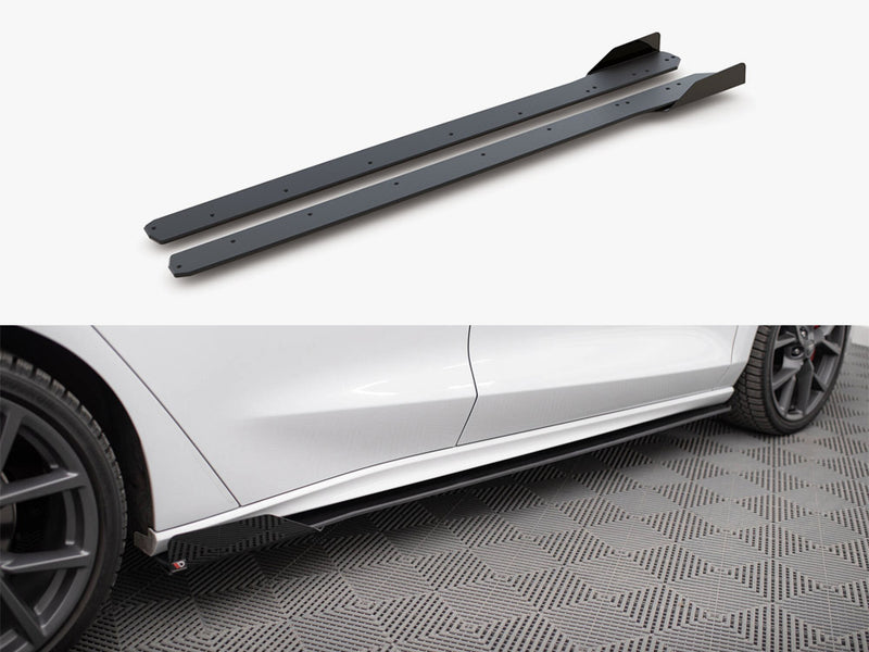 Maxton Design Street PRO Side Skirt Diffusers + Flaps Ford Focus ST / ST-Line Mk4