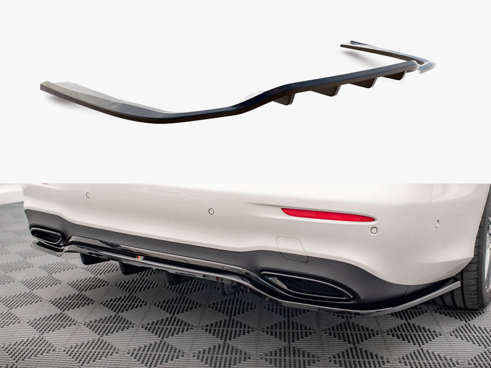 Maxton Design Rear Splitter (Vertical Bars) Mercedes E AMG-Line Sedan W213 Facelift