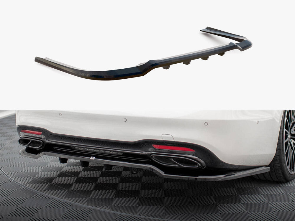 Maxton Design Rear Splitter (Vertical Bars) Mercedes-Benz S AMG-Line W222 Facelift