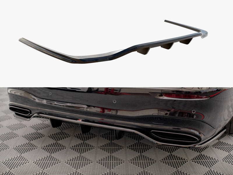 Maxton Design Rear Splitter (Vertical Bars) Mercedes S AMG-Line W223