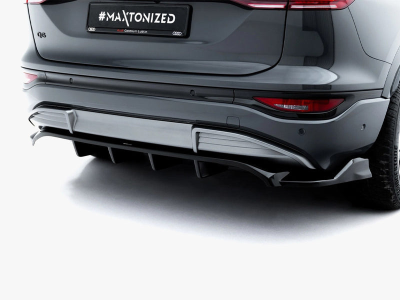 Maxton Design Rear Splitter (Vertical Bars) Audi Q6 e-tron S-Line / SQ6 e-tron SUV / Sportback Mk1
