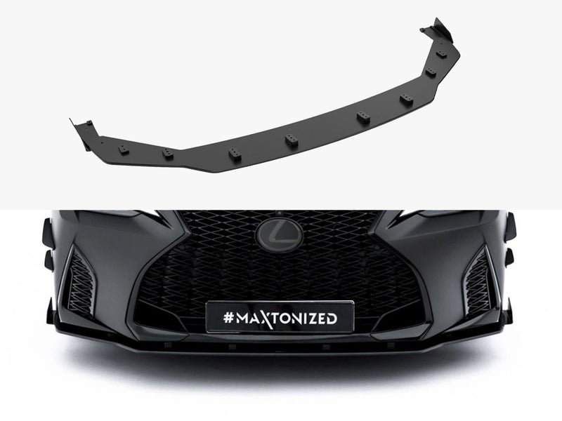 Maxton Design Street PRO Front Splitter + Flaps Lexus IS 500 Mk3 Facelift 2 (XE30)
