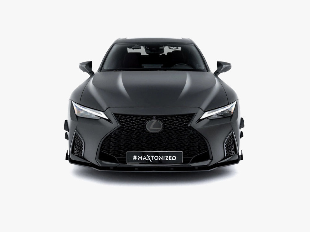 Maxton Design Street PRO Front Splitter + Flaps Lexus IS 500 Mk3 Facelift 2 (XE30)